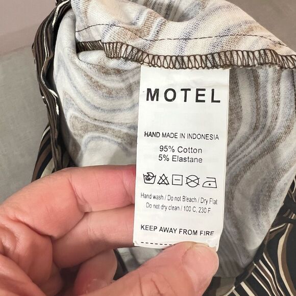 Motel Zoven Multicolor Ripple High Waist Flare Trouser In 70's Size XS - Picture 11 of 12